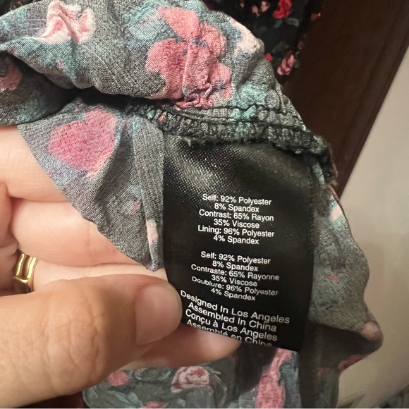 For Love and Lemons Cher Ruched Mini Dress Floral Polka Dot Medium - Picture 15 of 15